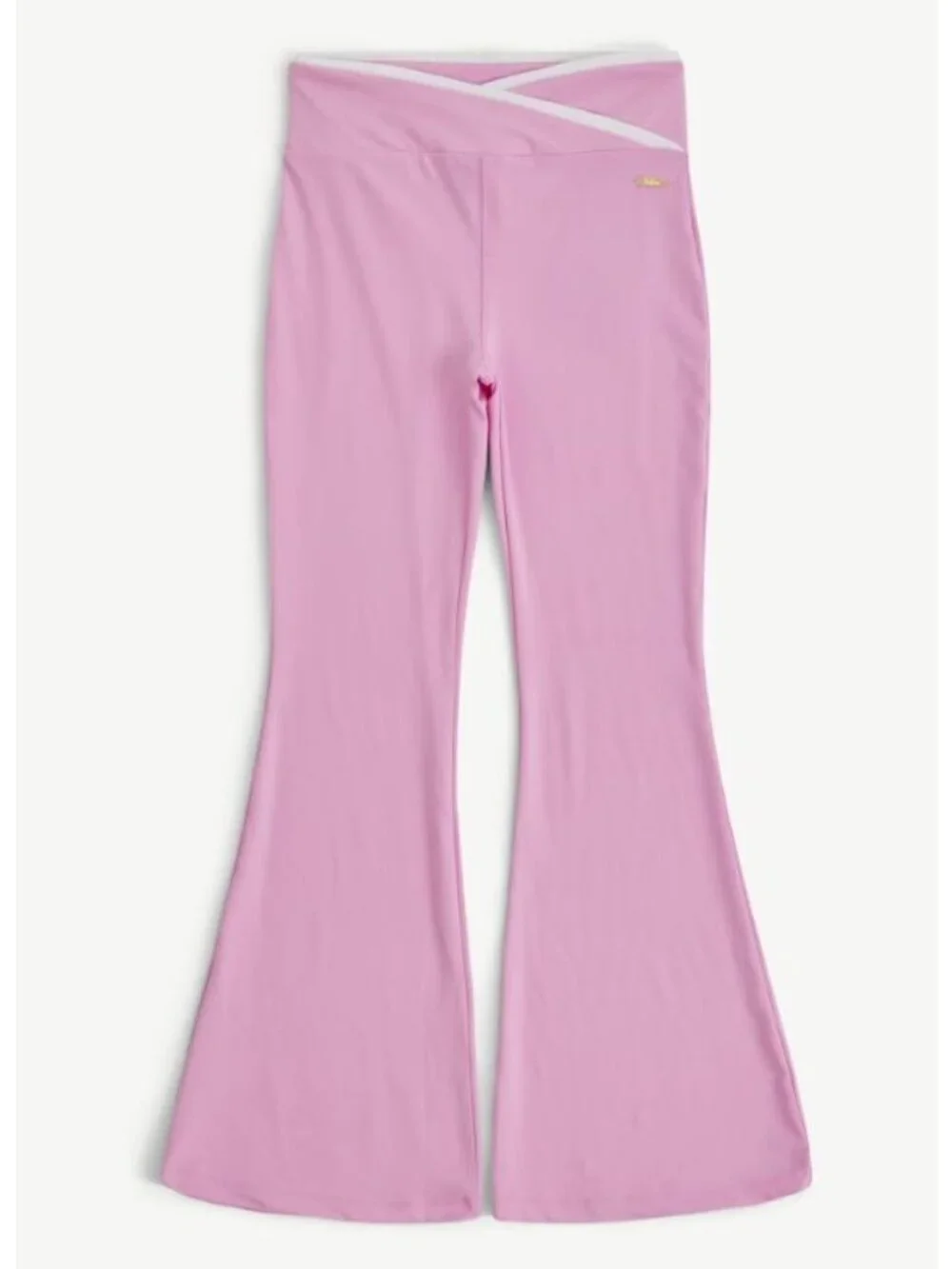 Justice Girls Crossover Waistband Flare Pants Medium (10) Pink New With Tags
